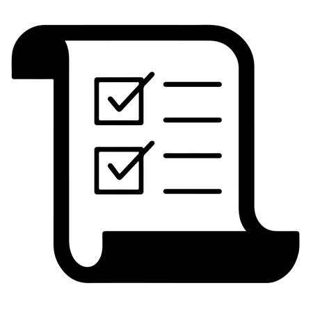 Checklist vector icon. Flat black symbol. Pictogram is isolated on a white background. Designed for web and software interfaces.のイラスト素材