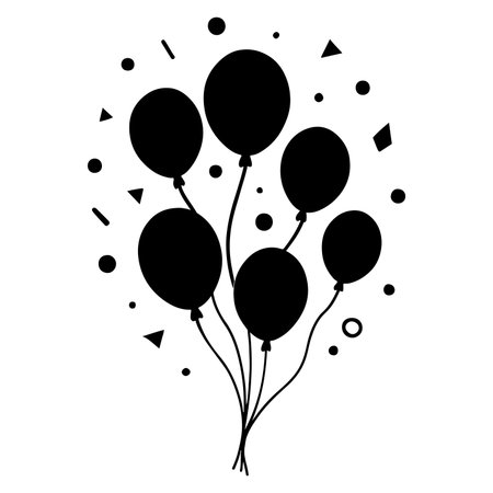 balloons helium floating isolated icon vector illustration designicon vector illustration designのイラスト素材