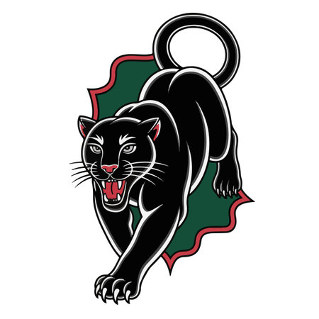 Panther vector logo design template for sport team or club.のイラスト素材