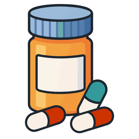 Pills bottle icon. Cartoon illustration of pills bottle vector icon for webのイラスト素材