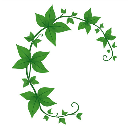 Green leaves frame with space for your text. Vector illustration. EPS10のイラスト素材