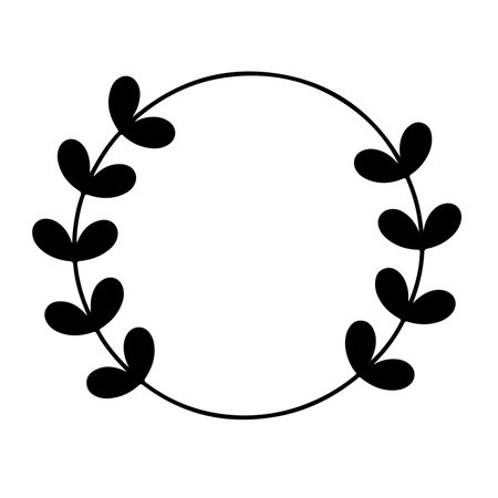 wreath leafs decoration icon vector illustration designicon vector illustration designのイラスト素材
