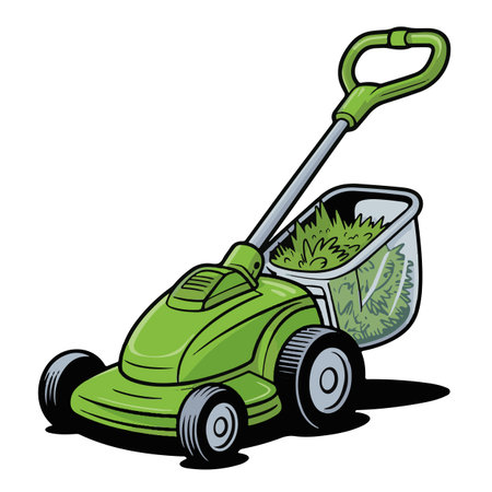 Lawn mower isolated on a white background. Vector illustration.のイラスト素材
