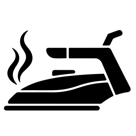 Steam iron icon. Simple illustration of steam iron vector icon for web design isolated on white backgroundのイラスト素材