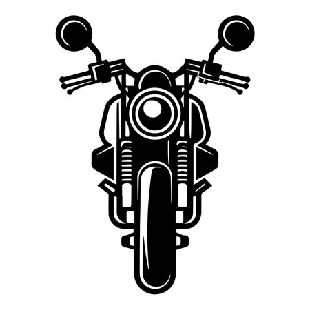 Motorcycle icon. Simple illustration of motorcycle vector icon for web design isolated on white backgroundのイラスト素材