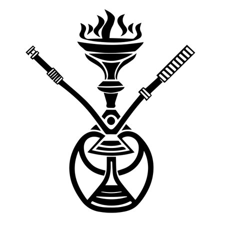 Smoking hookah icon. Simple illustration of smoking hookah vector icon for webのイラスト素材