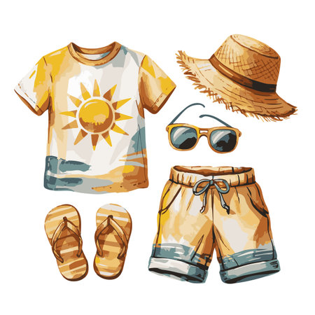 Yellow daisy flowers bouquet isolated on white background. Vector illustration.のイラスト素材