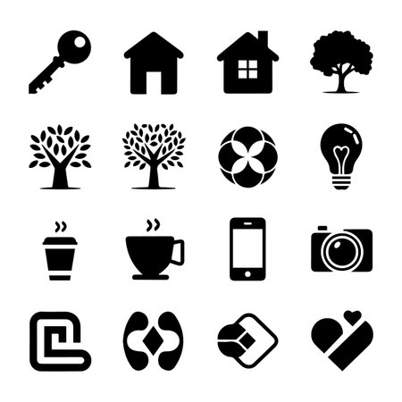 bundle of 20 real estate set icons vector illustration design silhouette styleのイラスト素材