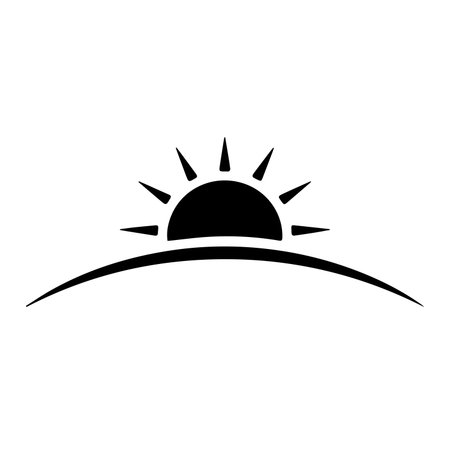 Sunset icon. Simple illustration of sunset vector icon for web.のイラスト素材