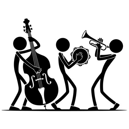 musical instruments design, vector illustration eps10 graphic in black and whiteのイラスト素材