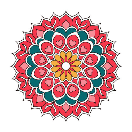 Mandala. Ethnic decorative element. Hand drawn backdrop. Islam, Arabic, Indian, ottoman motifs. Boho style.のイラスト素材