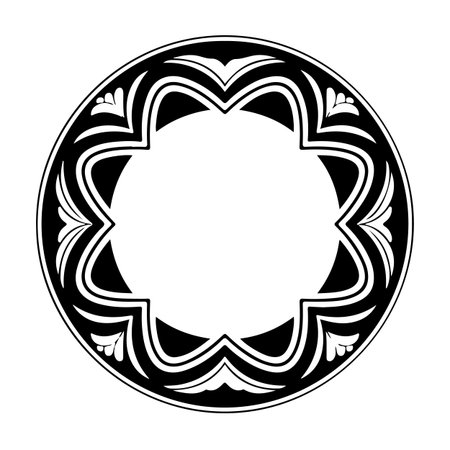 decorative frame monochrome icon vector illustration designicon vector illustration graphic designのイラスト素材