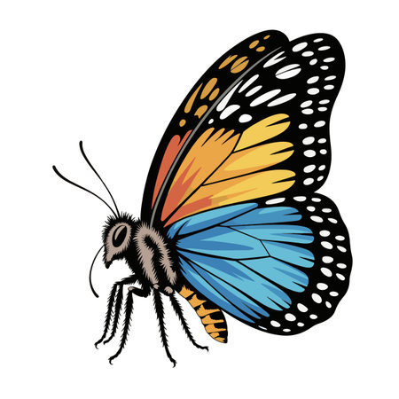 Butterfly isolated on a white background. Vector illustration for your designのイラスト素材