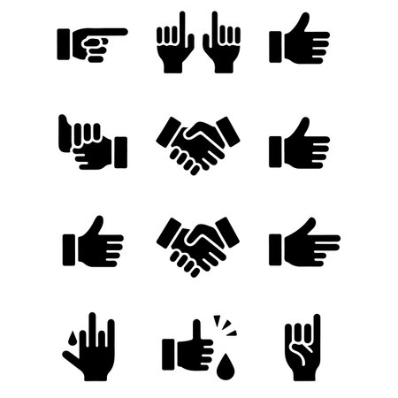 Handshake icons set on white background. Vector illustration. Eps 10のイラスト素材