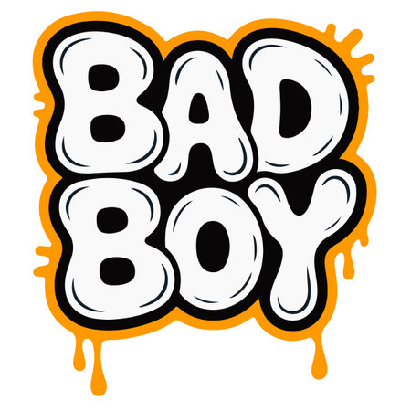 BAD BOY. Comic book style phrase on white background.のイラスト素材