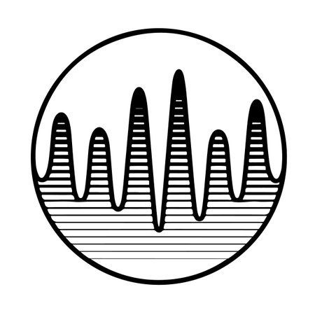 sound wave music isolated icon vector illustration designiconic line art styleのイラスト素材