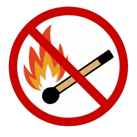 no matchstick sign isolated on white background. vector illustration eps 10