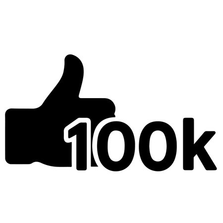 thumb up black icon. Simple illustration of thumb up black icon for webのイラスト素材