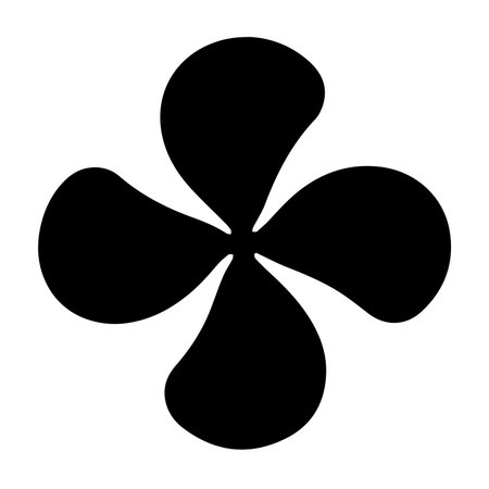 Black flower icon on white background. Vector illustration. Eps 10.のイラスト素材