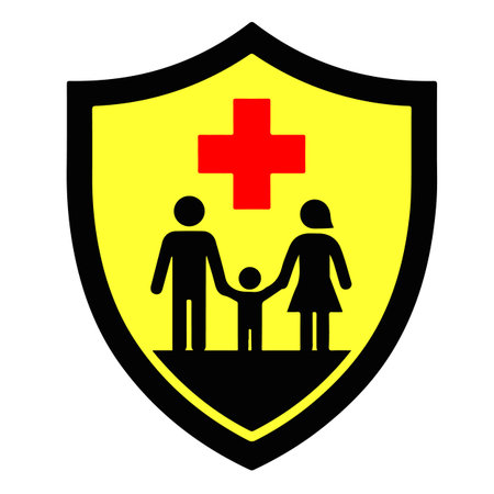 Family protection symbol. Flat illustration of family protection symbol for web designのイラスト素材