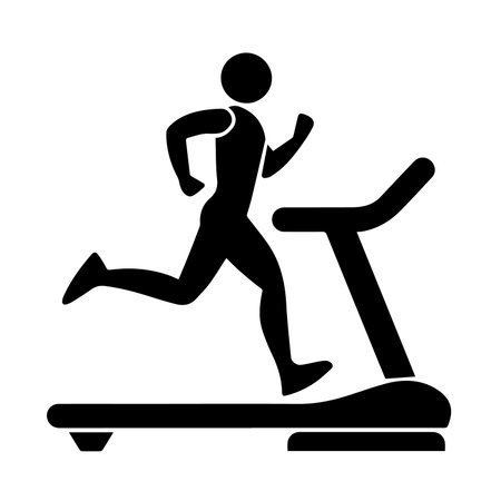 treadmill icon over white background. fitness lifestyle concept. vector illustrationのイラスト素材