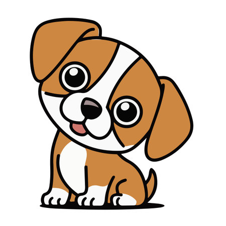 Cute cartoon dog. Vector illustration for your design. EPS 10のイラスト素材