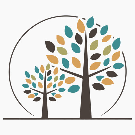 Tree design over white background, vector illustration eps10. Flat style.のイラスト素材