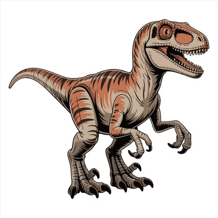 Dinosaur tyrannosaurus rex. Vector illustration isolated on white backgroundのイラスト素材