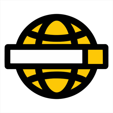 Globe and ribbon vector icon. Flat design style. EPS 10のイラスト素材