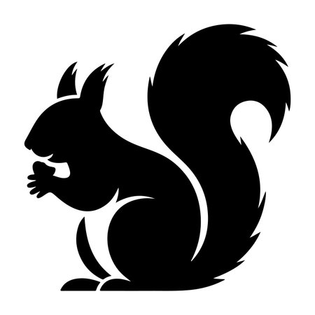 Squirrel icon. Simple illustration of squirrel icon for web design isolated on white backgroundのイラスト素材