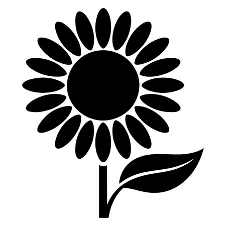 Sunflower flower icon. Simple illustration of sunflower flower vector icon for webのイラスト素材