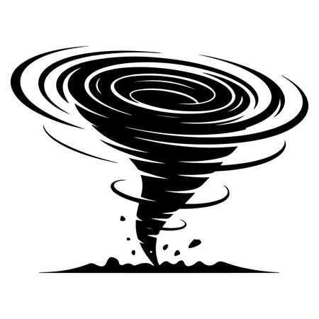 Tornado icon. Simple illustration of tornado vector icon for webのイラスト素材