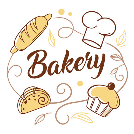 Bakery design over white background, vector illustration. Vector illustration.のイラスト素材