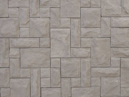 Stone wall made with blocks for background
