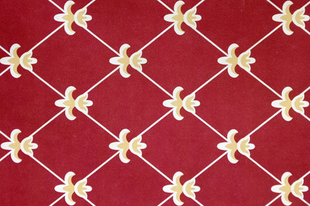 red yellow white carpet square grid pattern