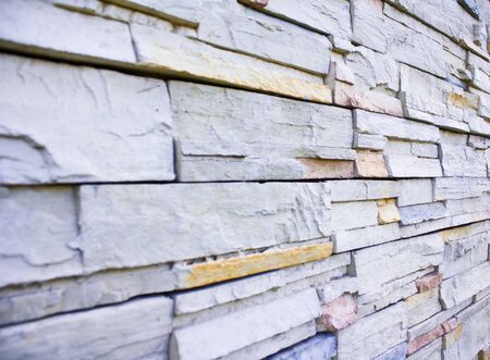 Close up  stone wall in perspective view