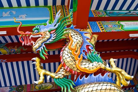 Colorful dragon statuesのeditorial素材