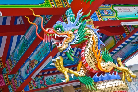 Colorful dragon statuesのeditorial素材