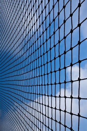 Net with blue skyの写真素材