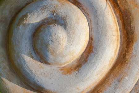 Old spiral concrete sculptureの写真素材
