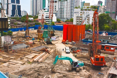 Construction site in the city present business growth