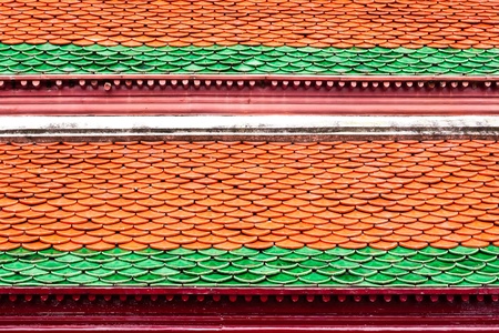 Roof of Galleries in Temple of The Emerald Buddha (Wat Phra Kaew), Bangkok, Thailandの写真素材
