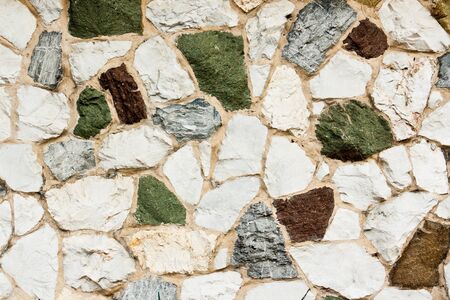 Various colors seamless stone wall textureの写真素材