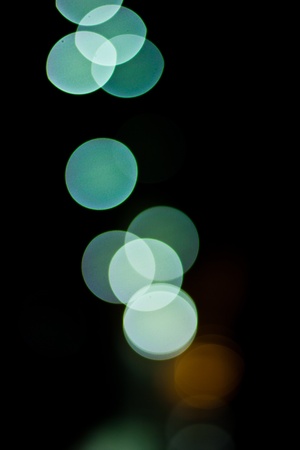 Bokeh Lights in the city coloured spots of lightの写真素材