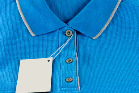 New men's Polo T-shirt and white labelの写真素材