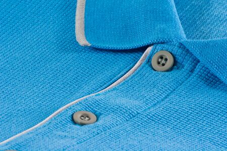 New men's Polo T-shirt in blue colorの写真素材