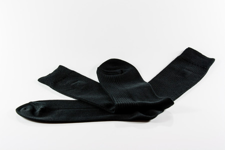 Pair of socks. Isolated on a white backgroundの写真素材