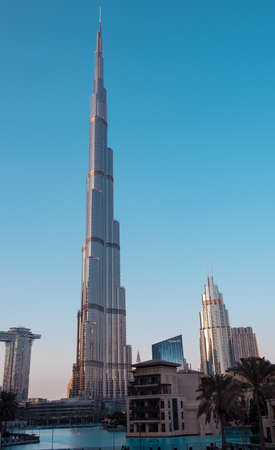 Dec 14th 2020, Dubai, UAE. View of the Burj Khalifa , the DSF markets, dubai mall, Souq al bahar and...