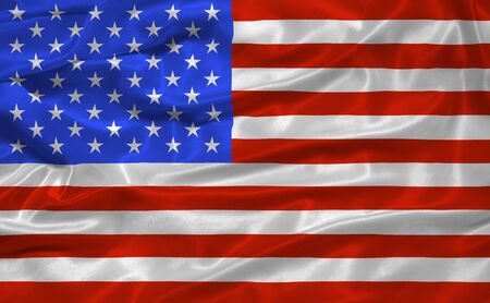 illustration of waving American Flag close up