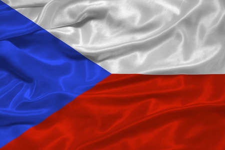 illustration of waving Czech Flag close upの写真素材